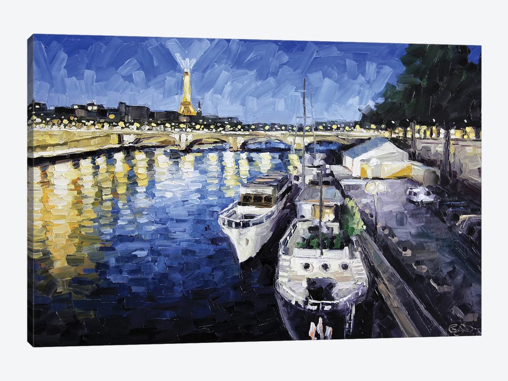 The Seine by Roger Disney 1-piece Canvas Wall Art
