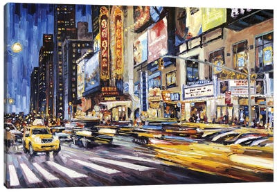 42nd Between 7th & 8th Canvas Art Print - Times Square