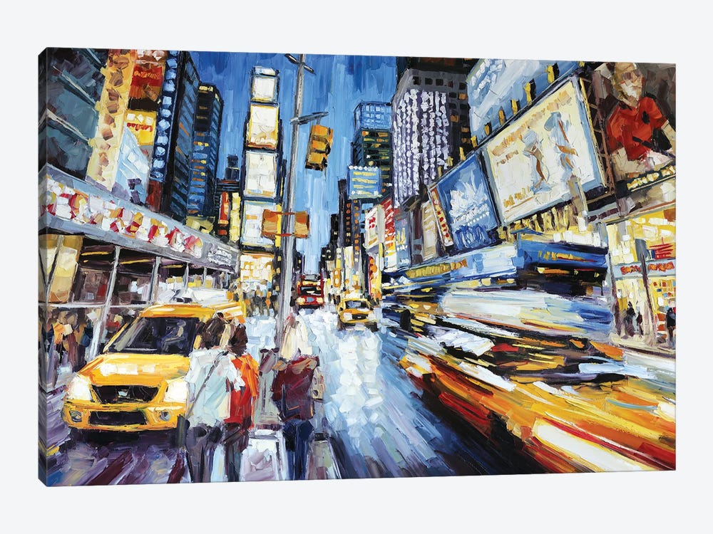 Times Square At Dusk by Roger Disney 1-piece Canvas Art