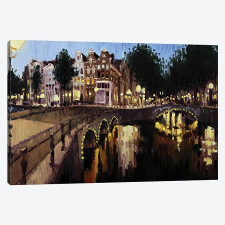 Leidsegracht, Amsterdam Canvas Print #RDI73} by Roger Disney Canvas Artwork