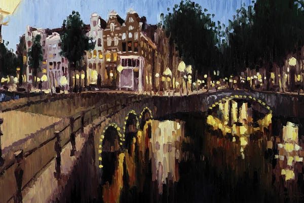 Artistic Travels: Leidsegracht, Amsterdam by Roger Disney