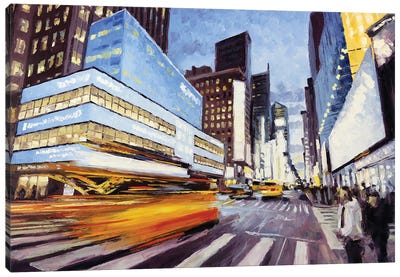 7th Avenue At 50th, Nyc Canvas Art Print - Roger Disney