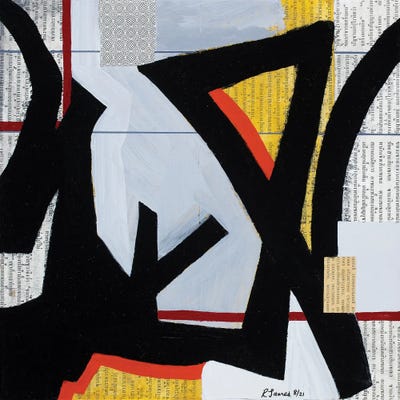 Mixed Media Collage CCCXXIV by RJamescollage  canvas print