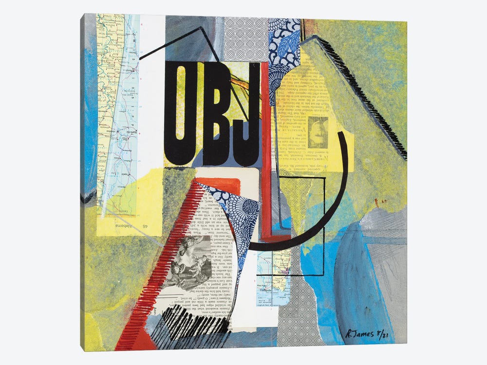 Mixed Media Collage CCCXXII by Randall James 1-piece Canvas Print