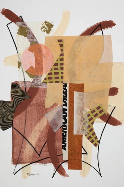 Effortless Earth Tone Abstracts: Mixed Media Collage CLXIII by Randall James
