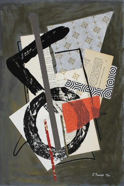 Mixed Media Collage CCLX by RJamescollage  multi panel art