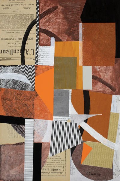 Effortless Earth Tone Abstracts: Mixed Media Collage CLXXIII by Randall James