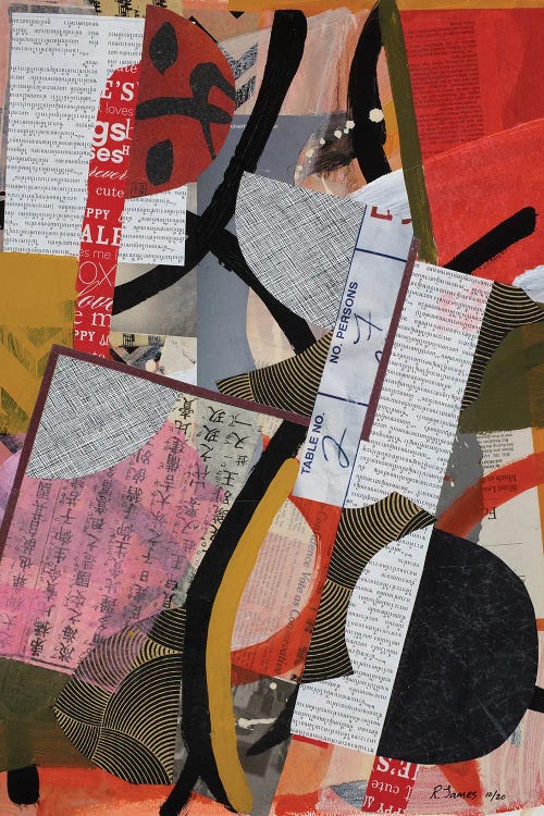 Mixed Media Collage CLVI by Randall James wall art