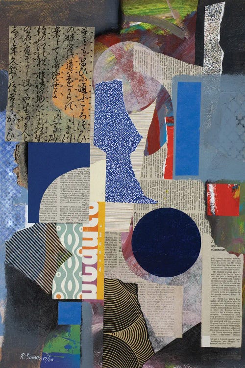 Mixed Media Collage CXLVIII by Randall James wall art
