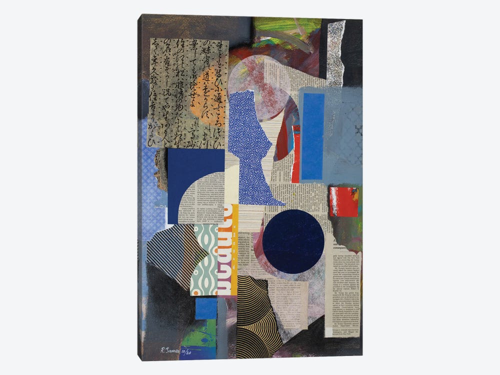 Mixed Media Collage CXLVIII by Randall James 1-piece Canvas Print