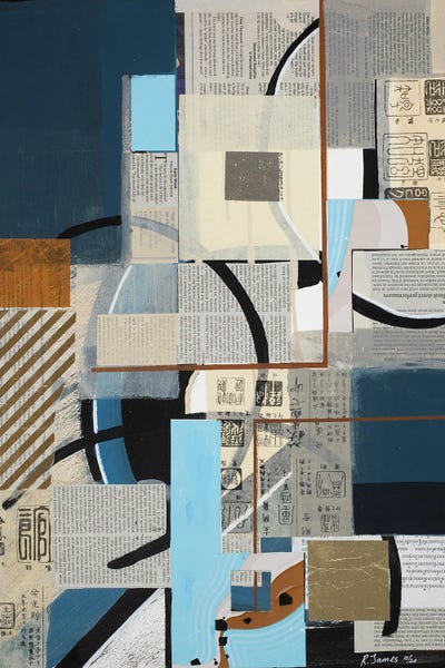 Effortless Earth Tone Abstracts: Mixed Media Collage CLIII by Randall James
