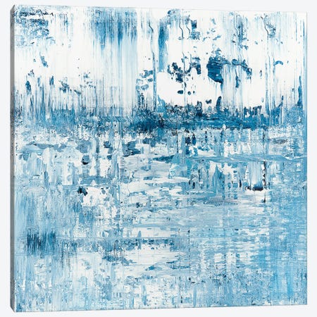 Blue Pond Rainfall Canvas Print #RDK10} by Radek Smach Canvas Wall Art