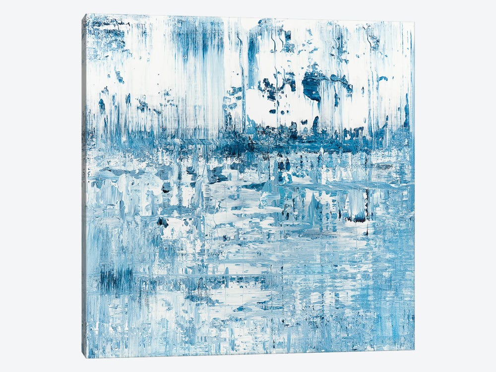 Blue Pond Rainfall by Radek Smach 1-piece Art Print