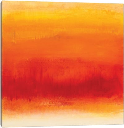 Golden Fire Sunset Canvas Art Print - '70s Sunsets