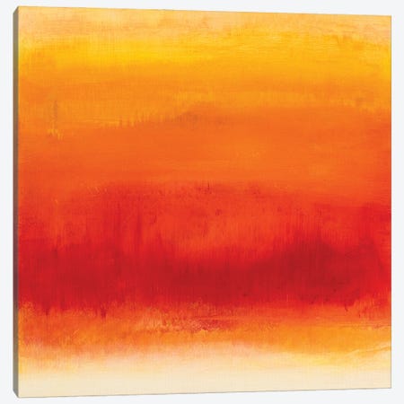 Golden Fire Sunset Canvas Print #RDK31} by Radek Smach Canvas Artwork