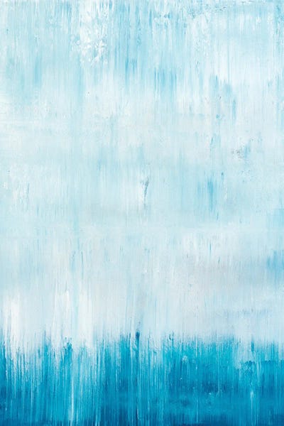 Gradient Blue Rainfall by Radek Smach acrylic art print