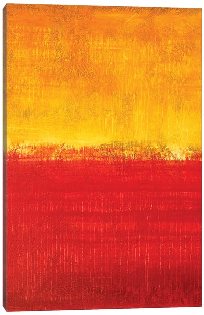 Honey Yellow And Red Sunset Canvas Art Print - Similar to Mark Rothko