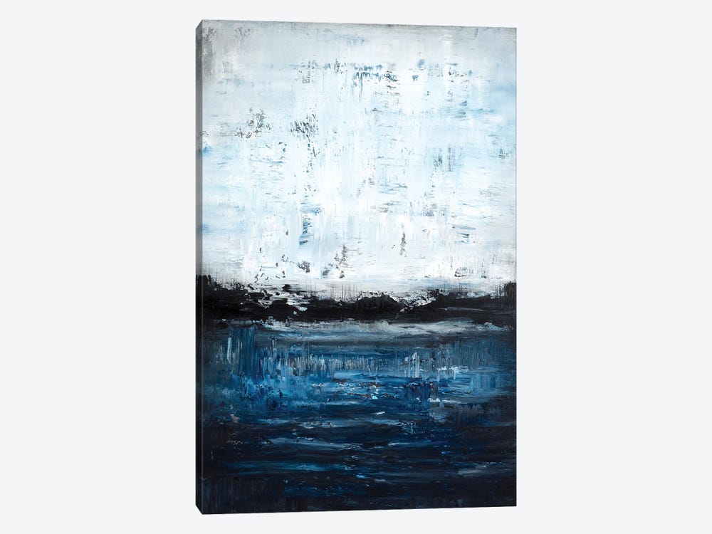 Midnight Blue Lakeside by Radek Smach 1-piece Canvas Art