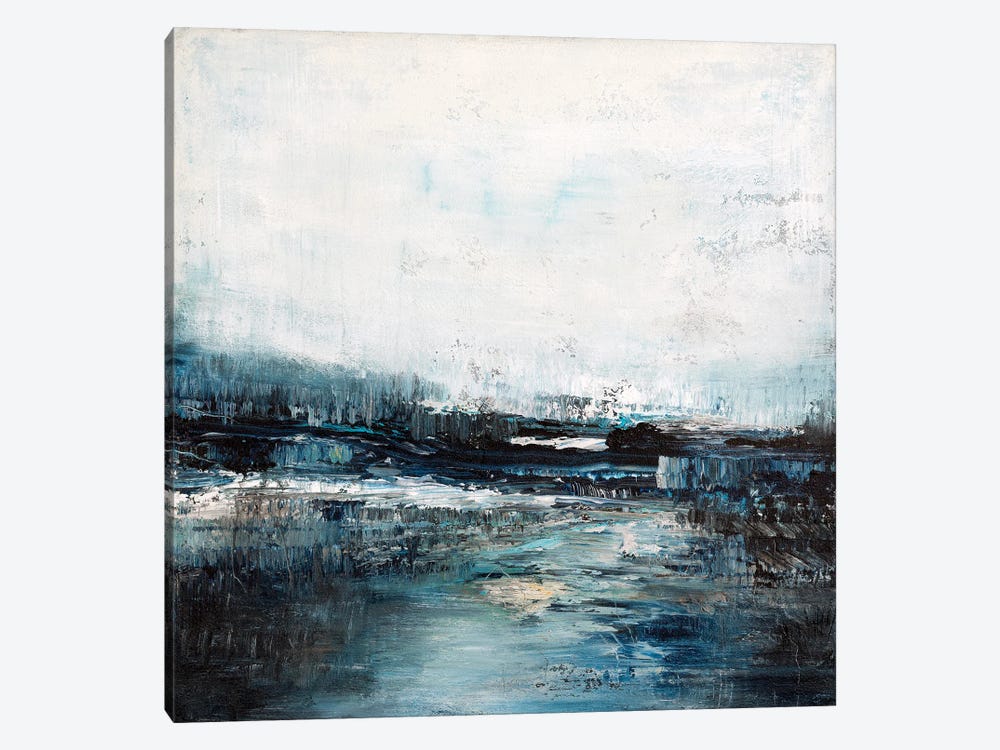 Soft Blue Riverbed by Radek Smach 1-piece Canvas Art Print