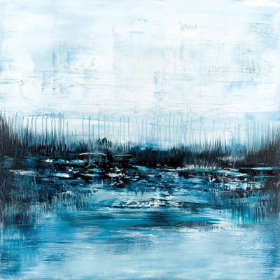 Blue Abstract Landscape  by Radek Smach acrylic art print