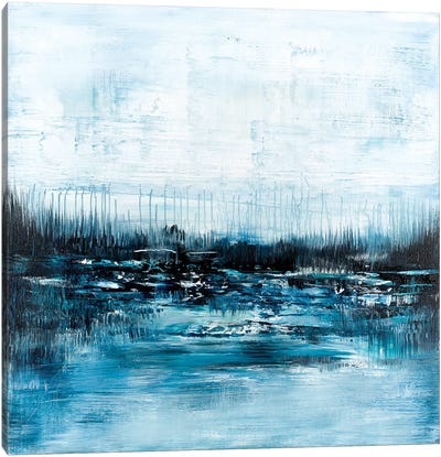 Blue Abstract Landscape  Canvas Art Print - Radek Smach