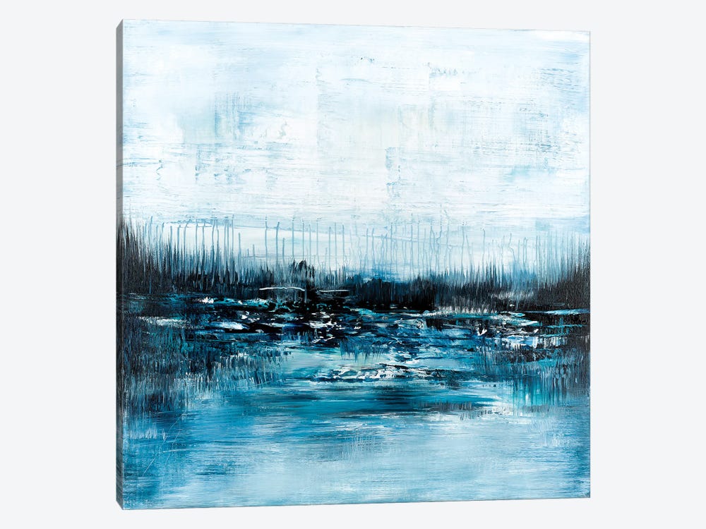 Blue Abstract Landscape  by Radek Smach 1-piece Canvas Artwork