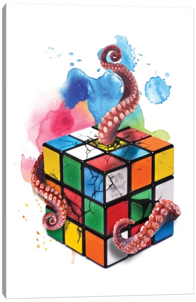 Let's Get Crackin Canvas Art Print - Rubik's Cube