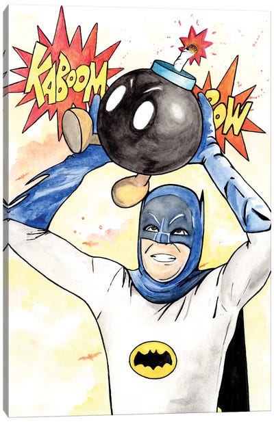Bat Bomb Canvas Art Print - Batman