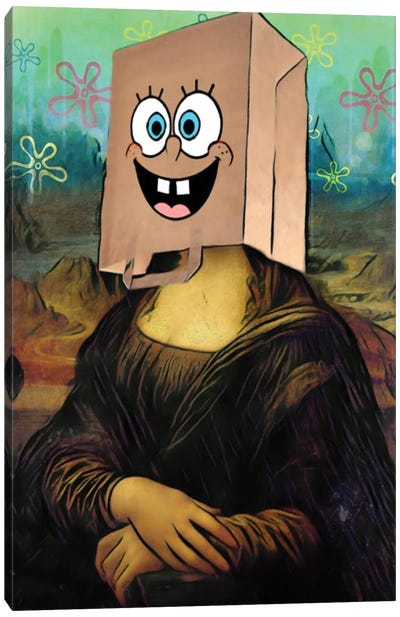 Mona Lisa Bob Canvas Art Print - SpongeBob SquarePants