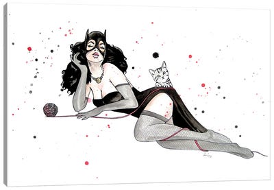 Pretty Kitty Canvas Art Print - Catwoman