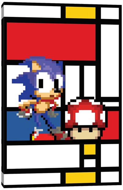 Sonic Mushroom Canvas Art Print - Sonic the Hedgehog