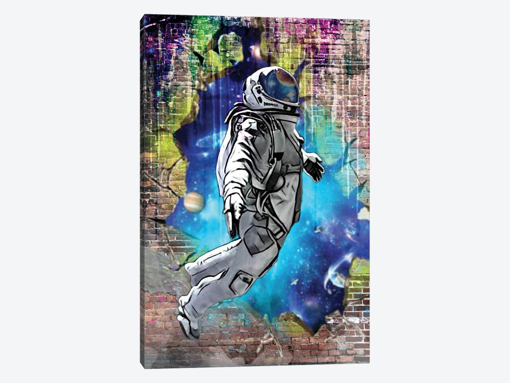 Stree Art Astronaut by Random Hills 1-piece Canvas Print