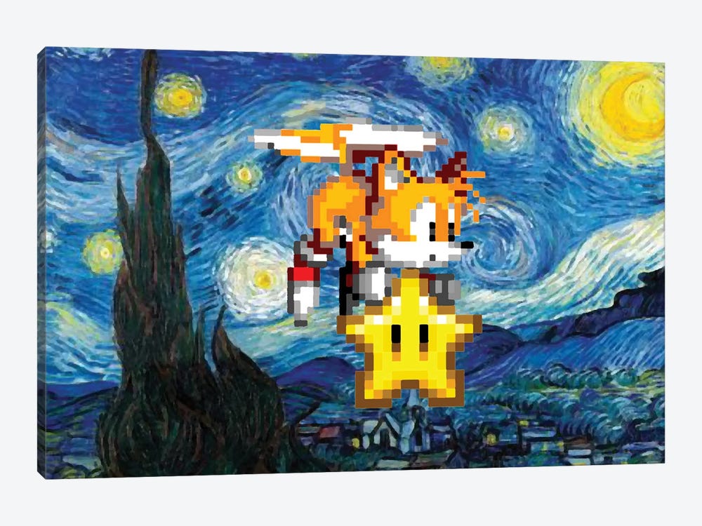 Tails Starry Night by Random Hills 1-piece Art Print