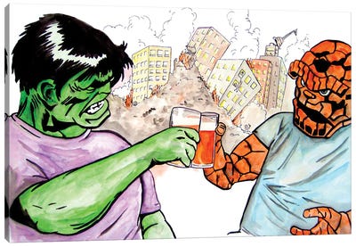 Cheers Canvas Art Print - Hulk