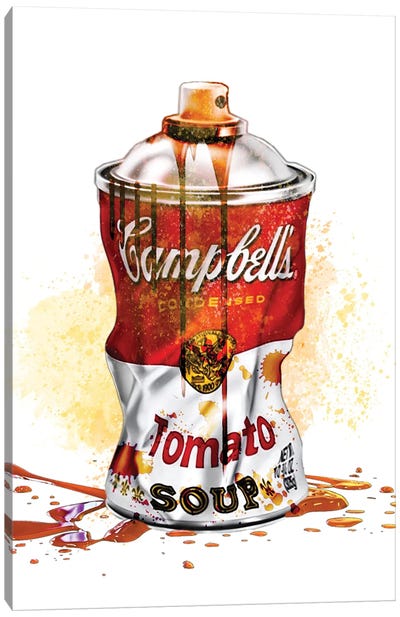 Crushed Soup Can Canvas Art Print - Random Hills