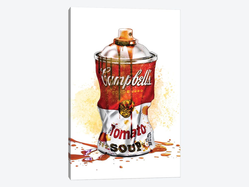 Crushed Soup Can by Random Hills 1-piece Canvas Art Print