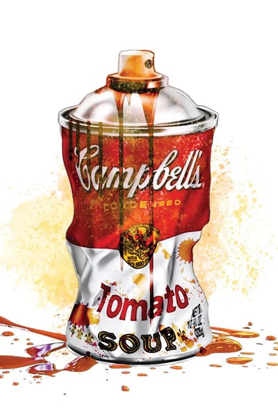 Pop Art: Crushed Soup Can by Random Hills
