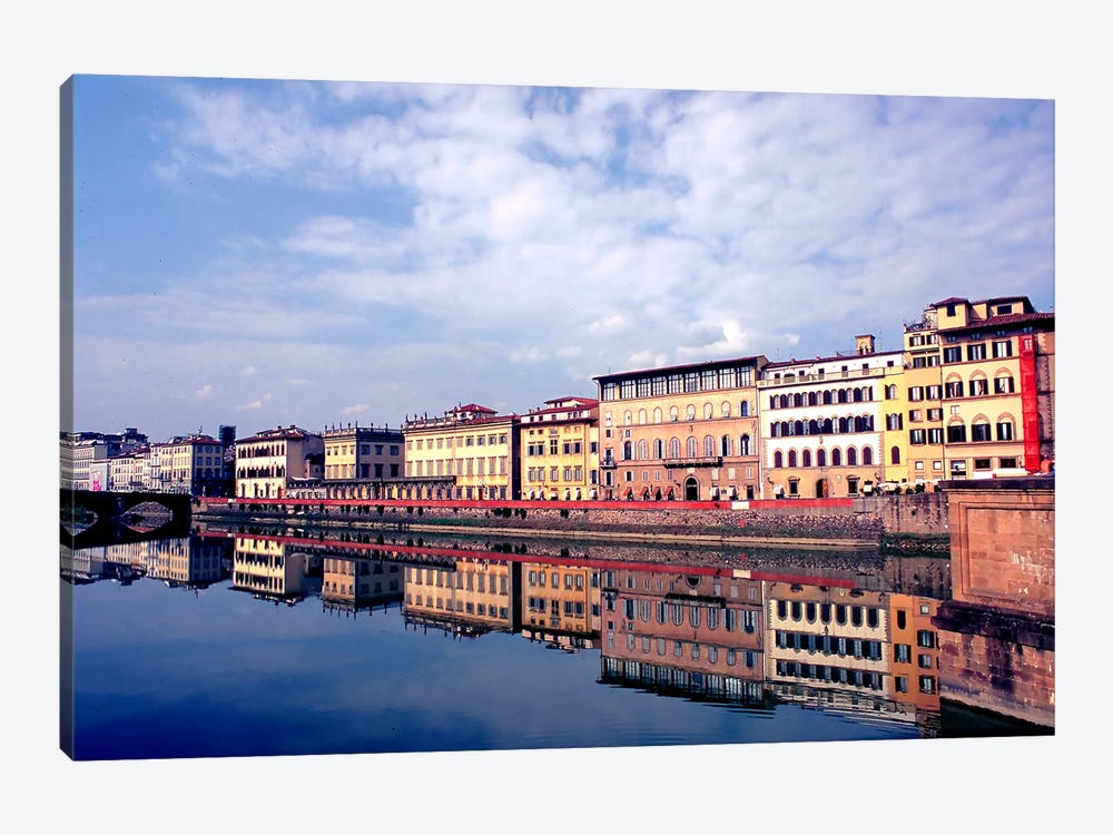 Riverbank Architecture Along Arno River, Florence, Tuscany Region, Italy by Richard Duval 1-piece Canvas Wall Art