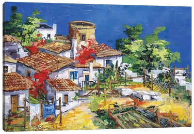 Colori dell' Isola Canvas Art Print - Village & Town Art
