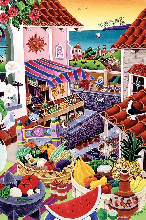 El Mercado by Raul Del Rio wall art