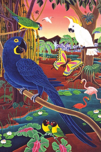 On Island Time: Hyacynth Macaw by Raul Del Rio