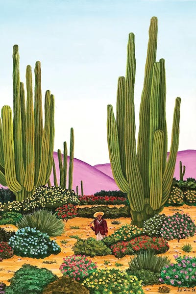 Latin Décor: Saguaros by Raul Del Rio