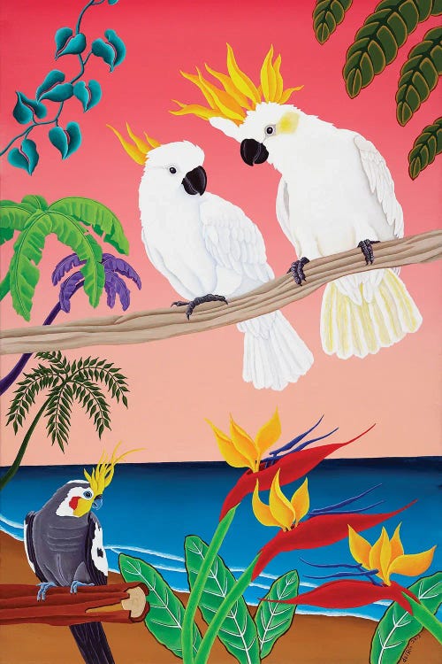 White Cockatoos by Raul Del Rio wall art