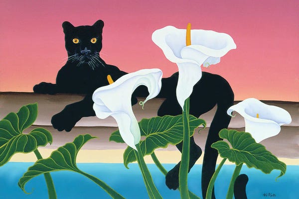 Calla Lilies: Black Panther by Raul Del Rio
