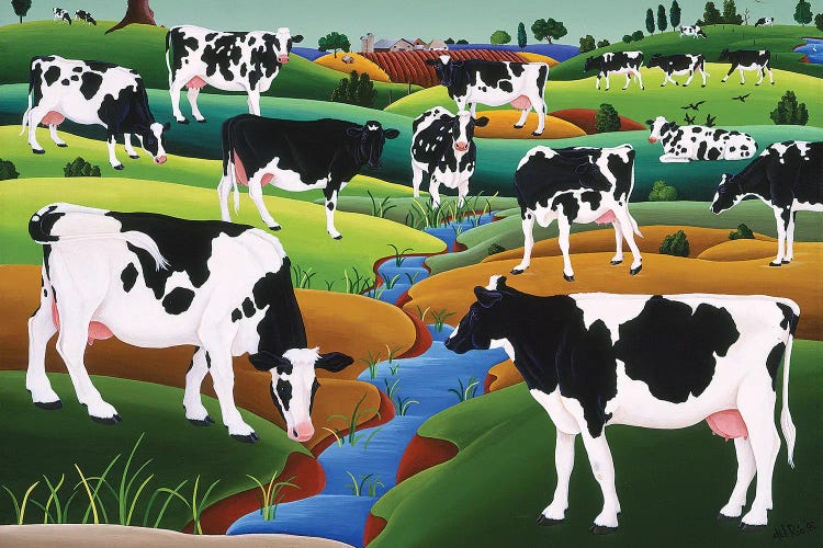 Cows Too by Raul Del Rio wall art