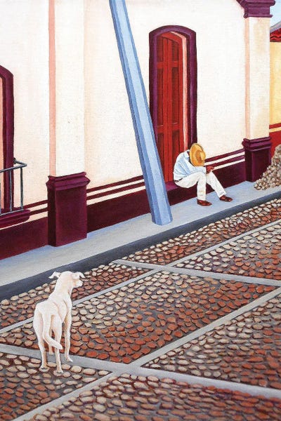 Mexican Culture: Dog In Tepoztlan by Raul Del Rio