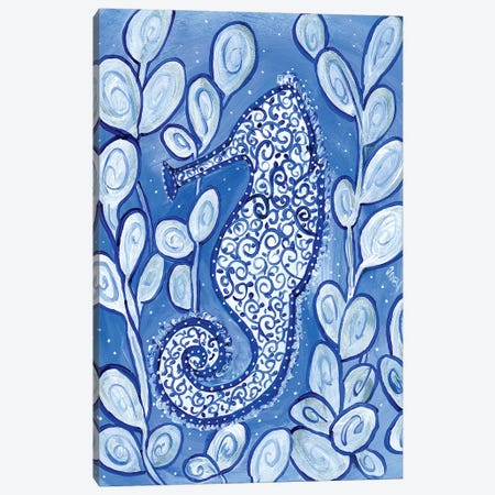 Whimsical Seahorse Canvas Print #REB11} by Roey Ebert Canvas Art