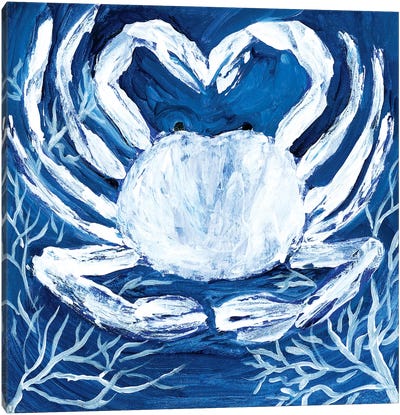Midnight Ghost Crab Canvas Art Print