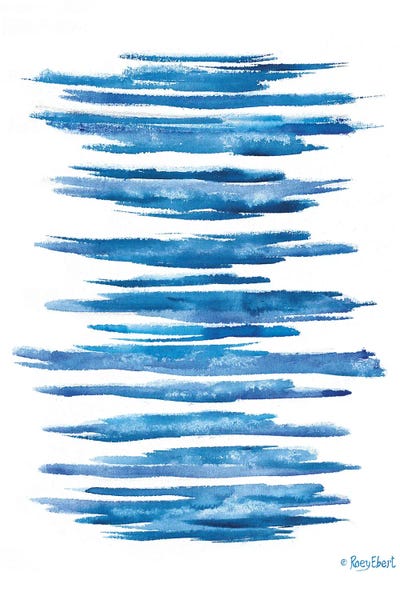 Roey Ebert: Aegean Blue Abstract VI by Roey Ebert