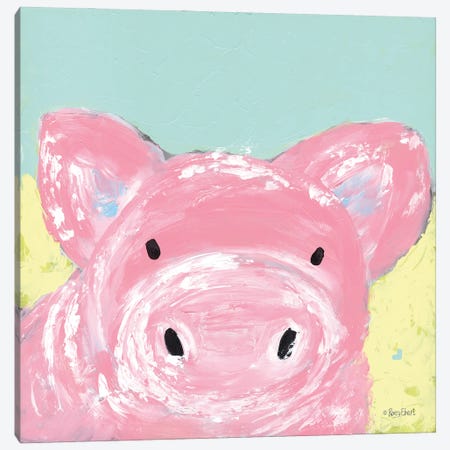Oink Canvas Print #REB74} by Roey Ebert Canvas Art Print